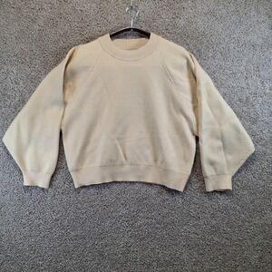 Modern Citizen Sweater Womens Medium Tan Raglan Sleeve Pullover Knit Minimalist